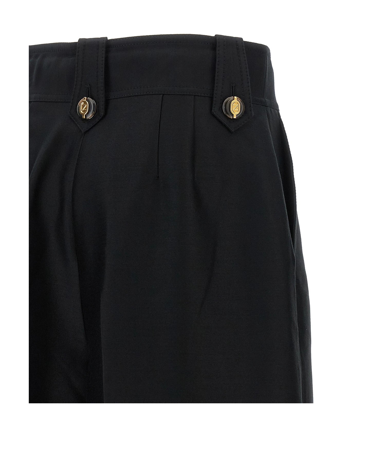 Zimmermann Short Trouser in black, Wool — view 4